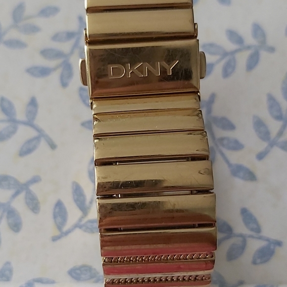 DKNY Crystal and Metal Gold Colored Watch - Picture 5 of 6